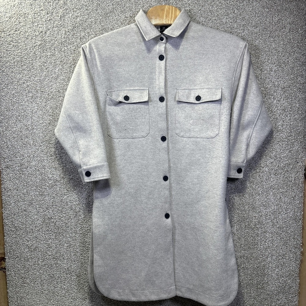 Picture‎ Organic Clothing Coat Mens Medium Gray Fleece Shirt Jacket Relaxed Fit